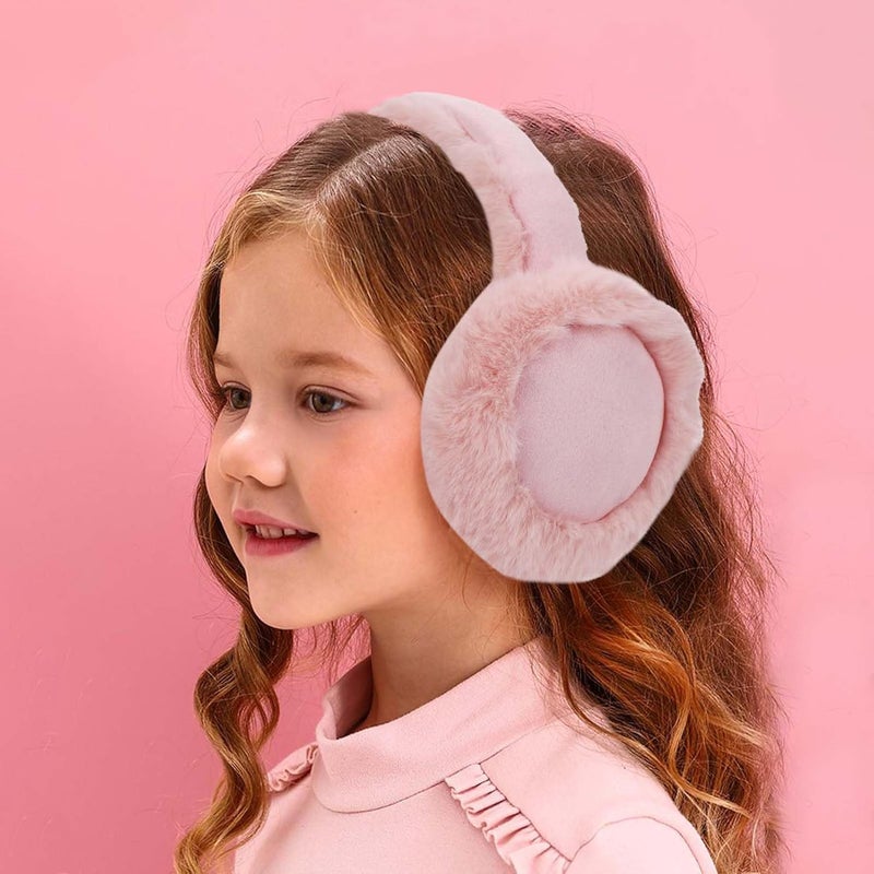 ACTLATI Girl Winter Earmuffs Sequin Shiny Outdoor Ear Warmers Fluffy Muffs Cute Faux Fur Earmuff for Kids Adult Women - Image 3